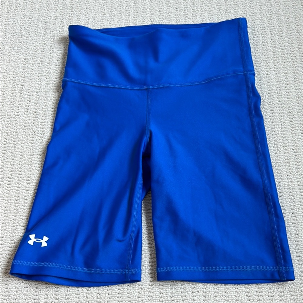 Under Armour Blue Bike Shorts with Compression Fit